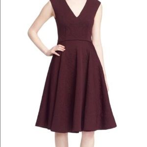 Ted baker jacquard full v neck dress US6